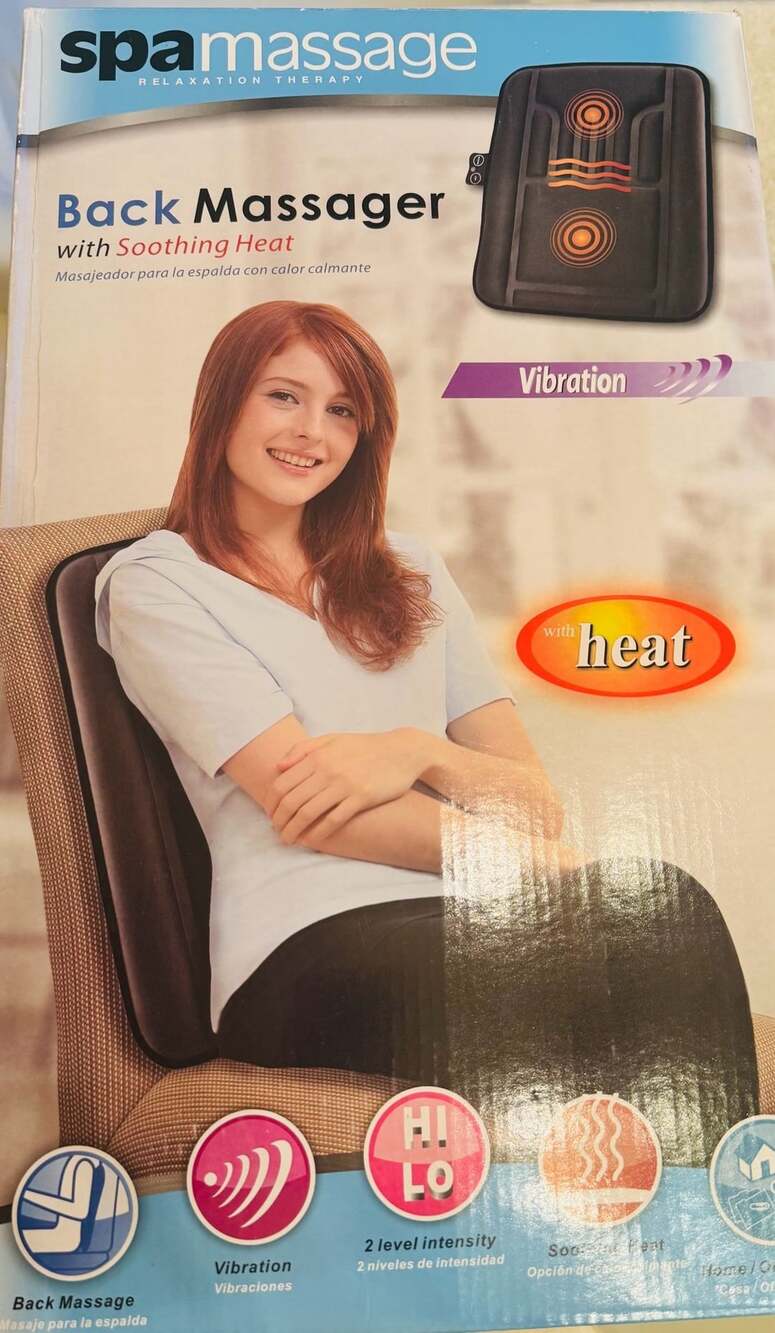Spa Massage Back Massager with Soothing Heat and Vibration